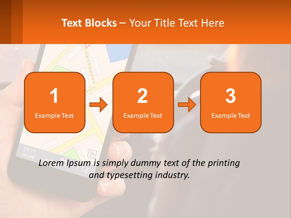 A Person Holding A Cell Phone While Driving A Car PowerPoint Template