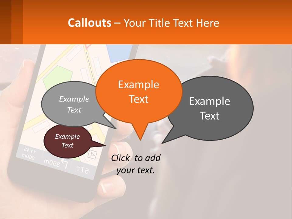 A Person Holding A Cell Phone While Driving A Car PowerPoint Template