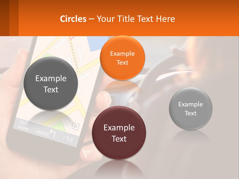 A Person Holding A Cell Phone While Driving A Car PowerPoint Template