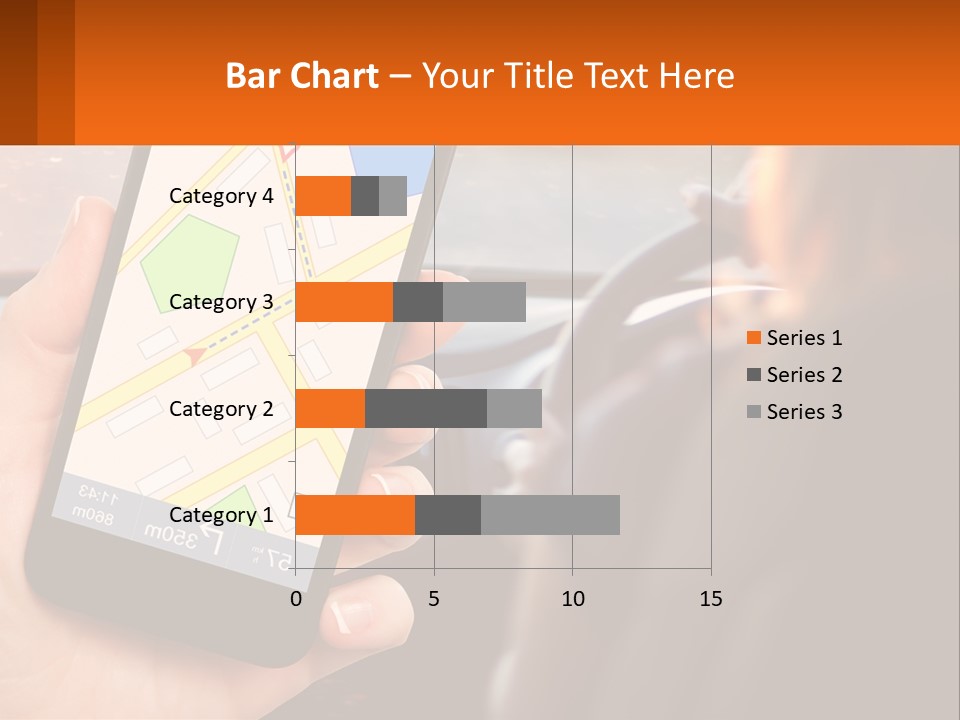 A Person Holding A Cell Phone While Driving A Car PowerPoint Template