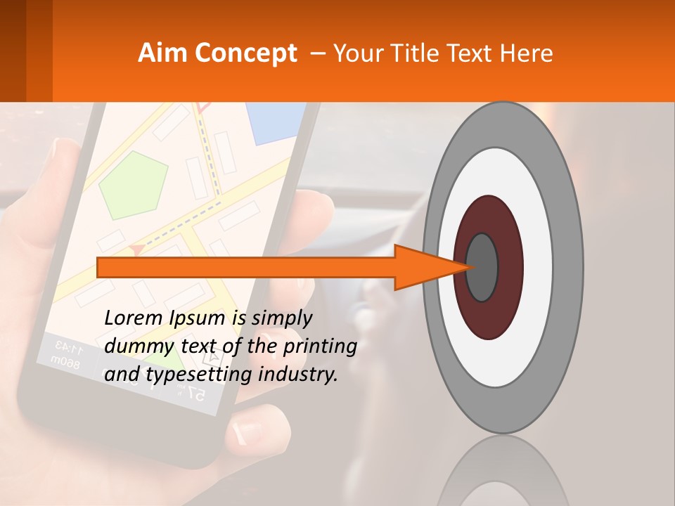 A Person Holding A Cell Phone While Driving A Car PowerPoint Template