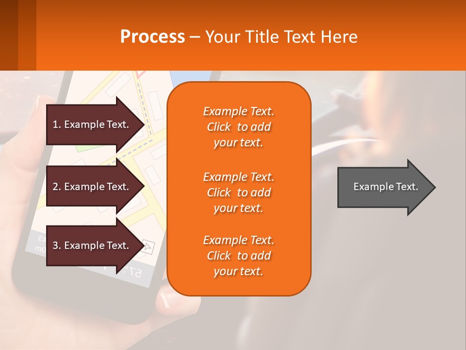A Person Holding A Cell Phone While Driving A Car PowerPoint Template