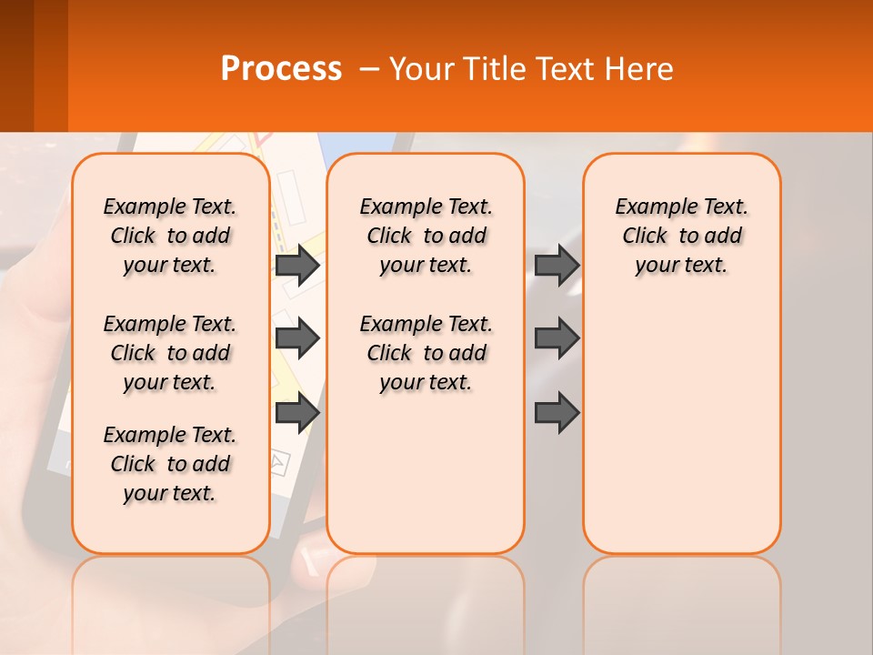 A Person Holding A Cell Phone While Driving A Car PowerPoint Template