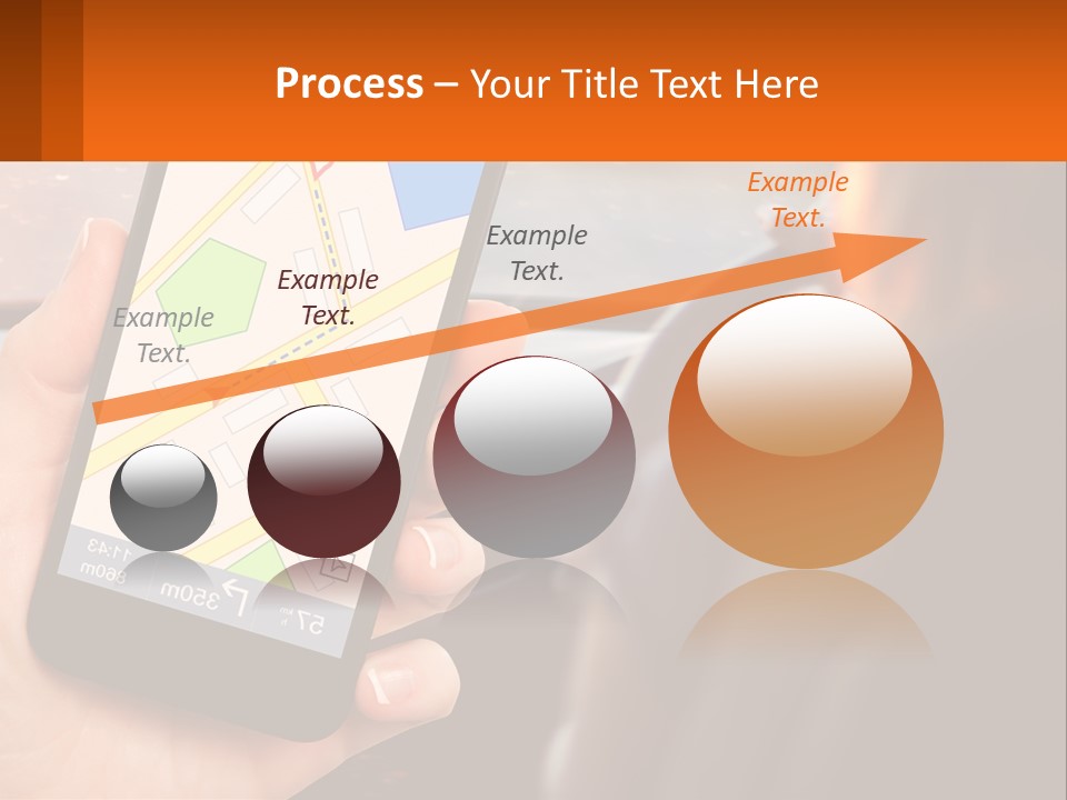 A Person Holding A Cell Phone While Driving A Car PowerPoint Template