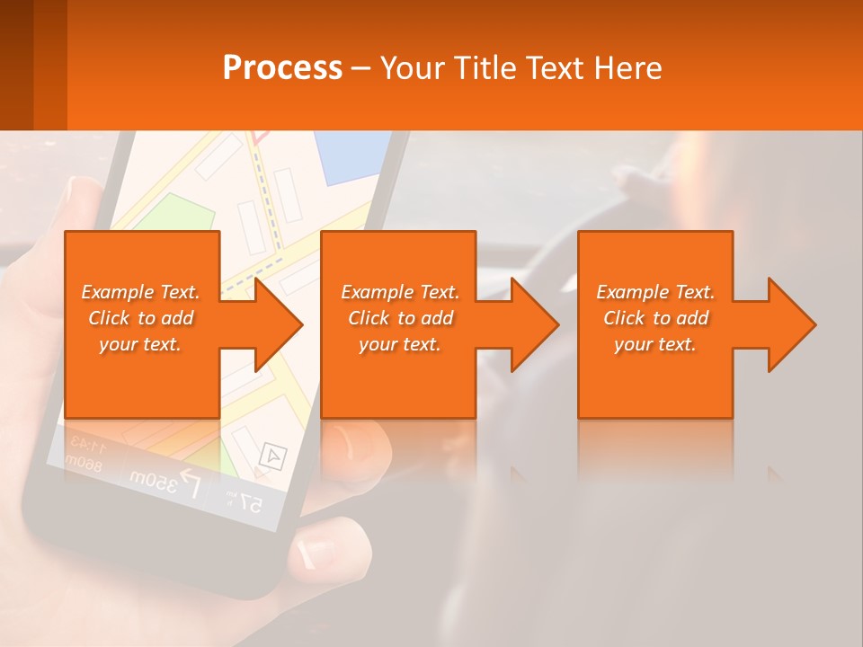 A Person Holding A Cell Phone While Driving A Car PowerPoint Template