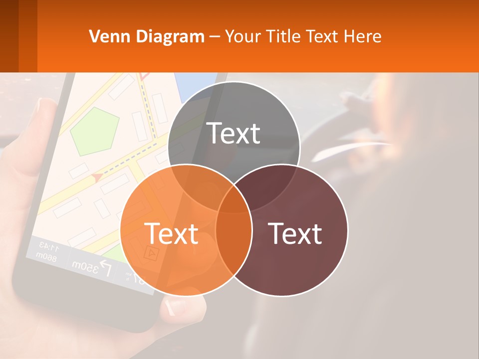 A Person Holding A Cell Phone While Driving A Car PowerPoint Template