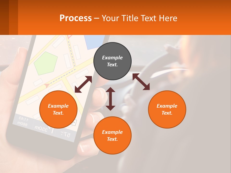 A Person Holding A Cell Phone While Driving A Car PowerPoint Template