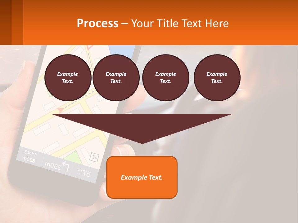A Person Holding A Cell Phone While Driving A Car PowerPoint Template