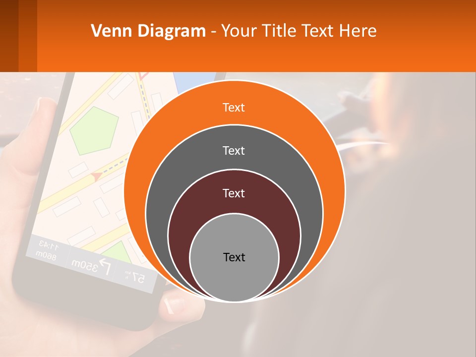 A Person Holding A Cell Phone While Driving A Car PowerPoint Template