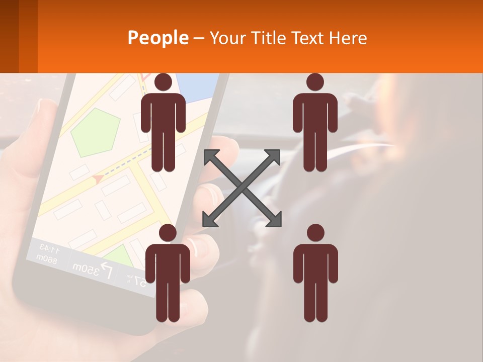 A Person Holding A Cell Phone While Driving A Car PowerPoint Template