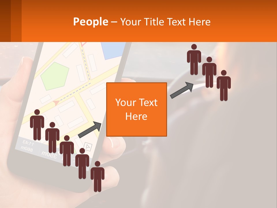 A Person Holding A Cell Phone While Driving A Car PowerPoint Template