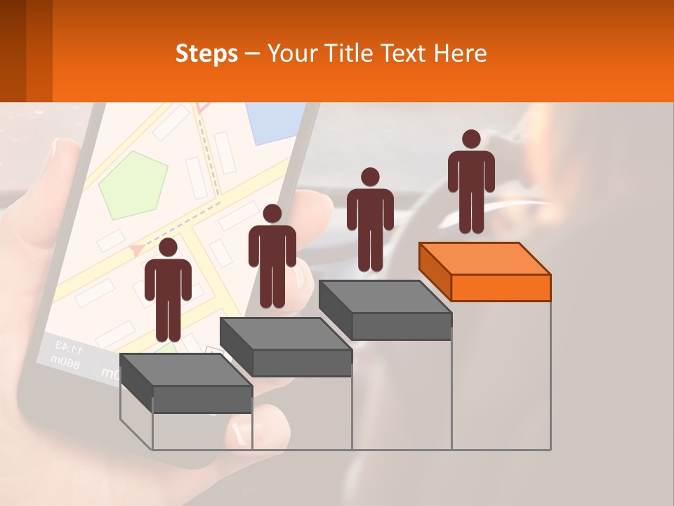 A Person Holding A Cell Phone While Driving A Car PowerPoint Template