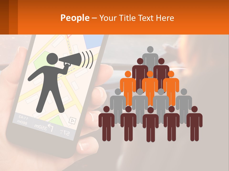 A Person Holding A Cell Phone While Driving A Car PowerPoint Template