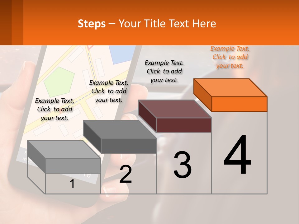 A Person Holding A Cell Phone While Driving A Car PowerPoint Template
