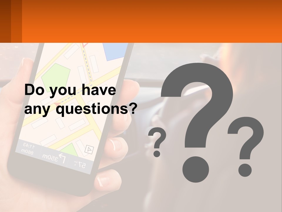 A Person Holding A Cell Phone While Driving A Car PowerPoint Template