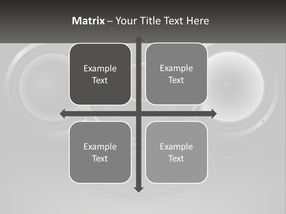 A Group Of Speakers On A Black Background PowerPoint Template