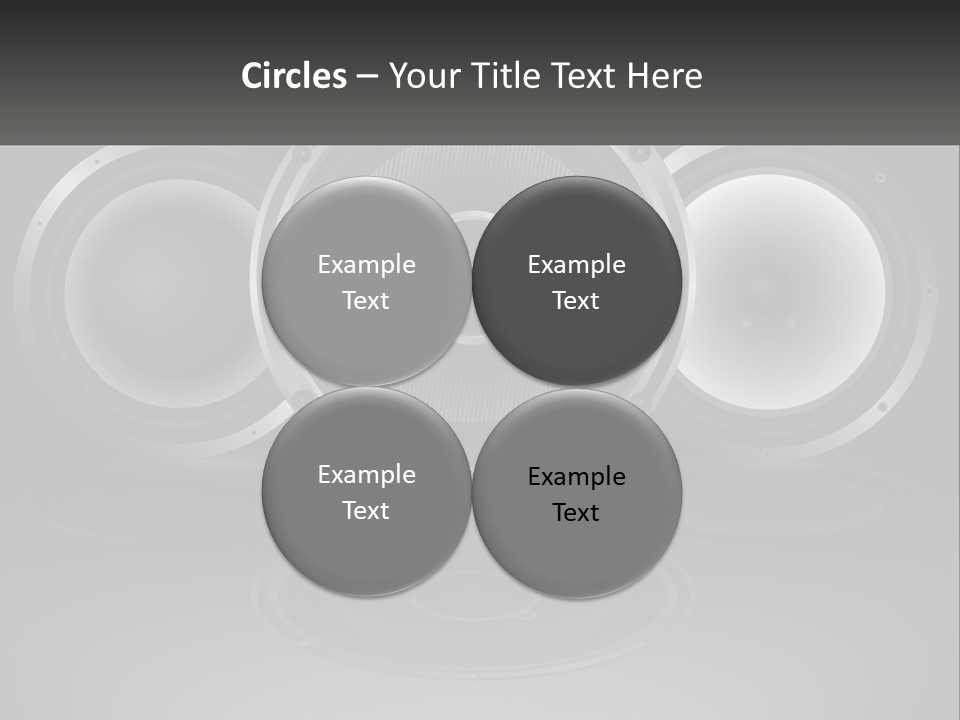 A Group Of Speakers On A Black Background PowerPoint Template