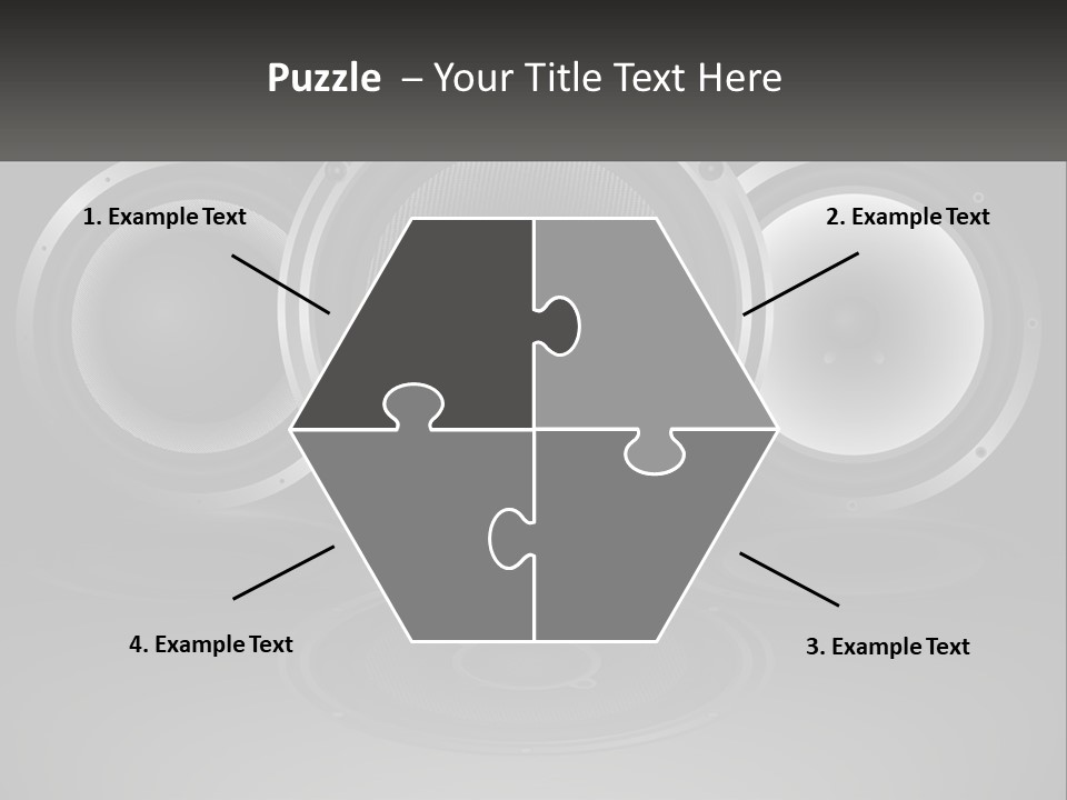 A Group Of Speakers On A Black Background PowerPoint Template