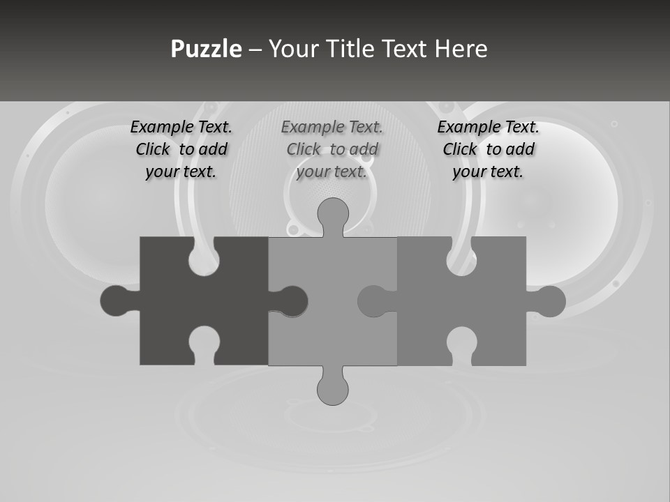 A Group Of Speakers On A Black Background PowerPoint Template