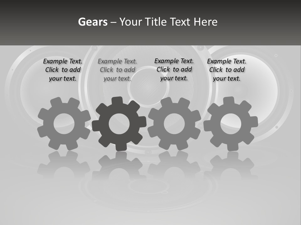 A Group Of Speakers On A Black Background PowerPoint Template