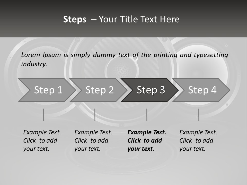 A Group Of Speakers On A Black Background PowerPoint Template