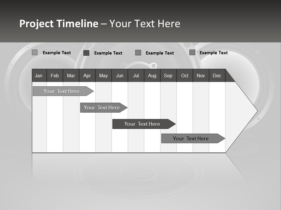 A Group Of Speakers On A Black Background PowerPoint Template