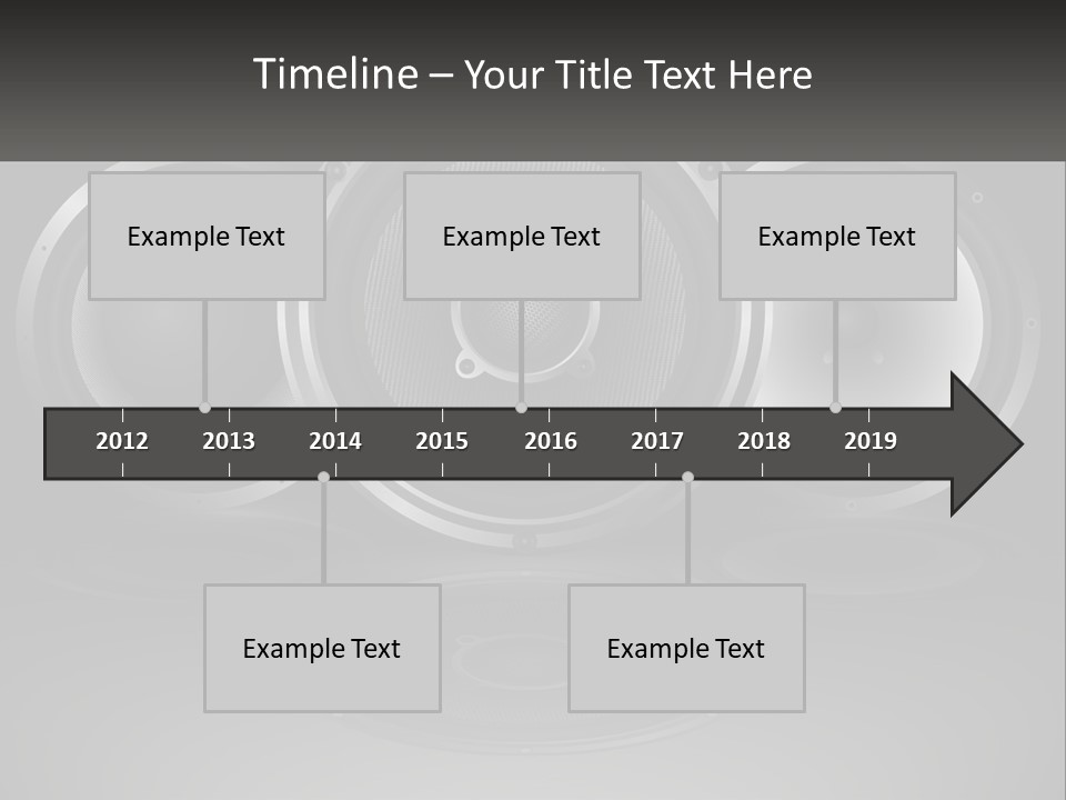 A Group Of Speakers On A Black Background PowerPoint Template