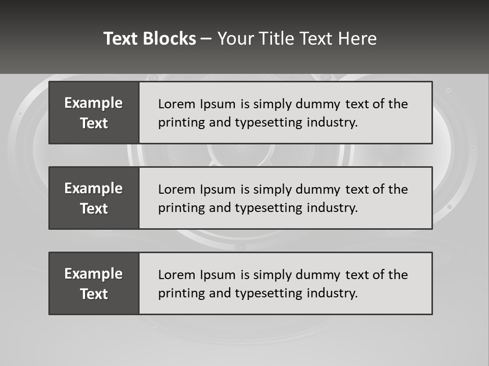 A Group Of Speakers On A Black Background PowerPoint Template
