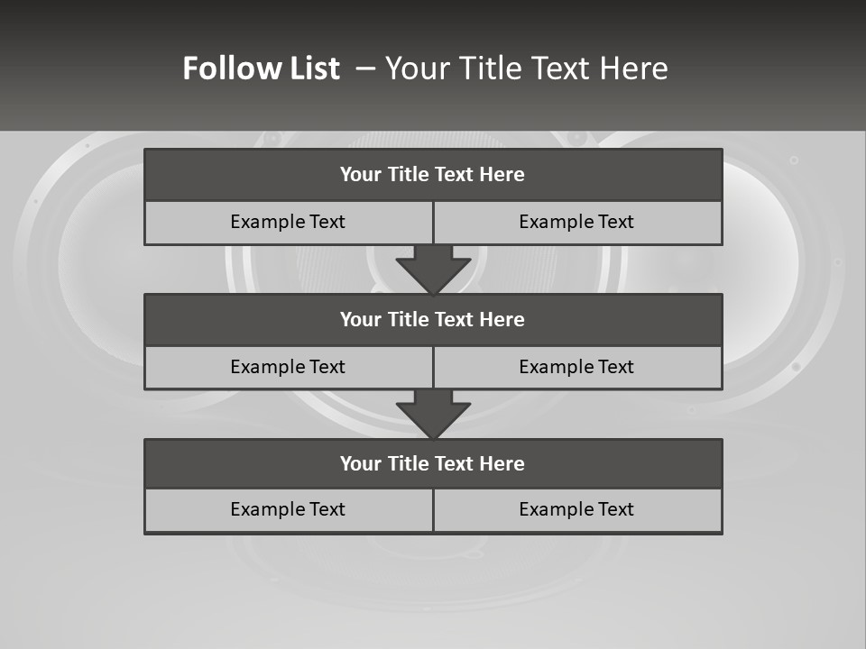 A Group Of Speakers On A Black Background PowerPoint Template