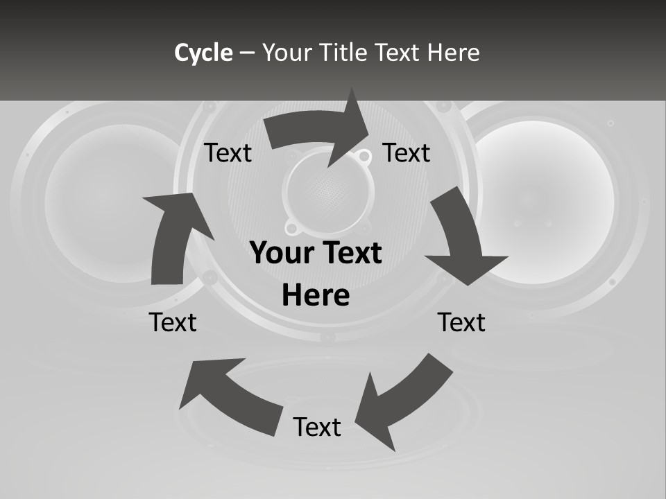 A Group Of Speakers On A Black Background PowerPoint Template