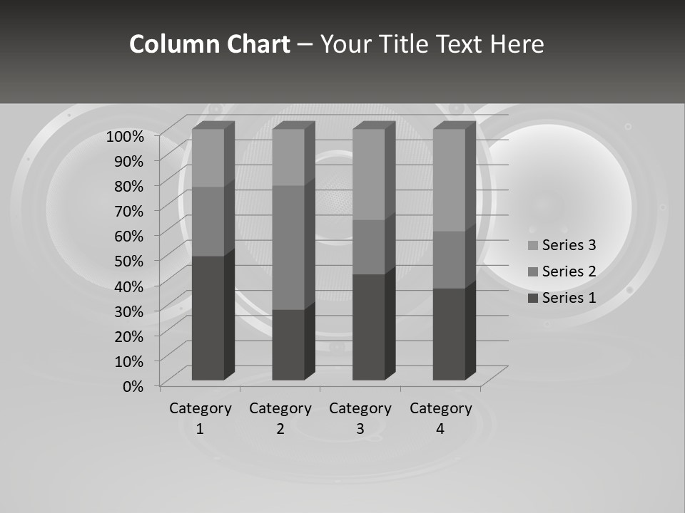 A Group Of Speakers On A Black Background PowerPoint Template