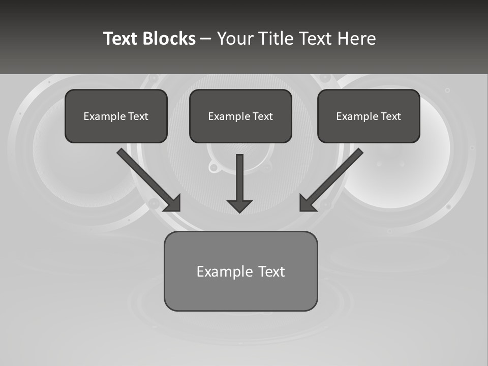 A Group Of Speakers On A Black Background PowerPoint Template