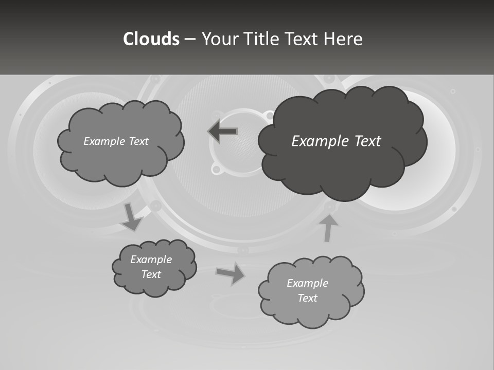 A Group Of Speakers On A Black Background PowerPoint Template
