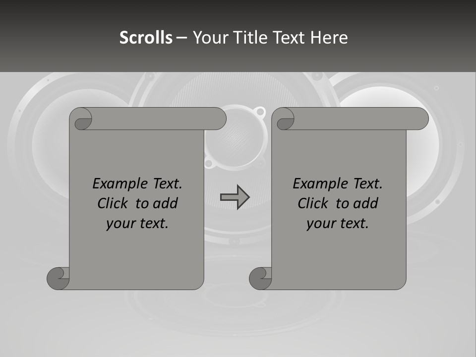 A Group Of Speakers On A Black Background PowerPoint Template