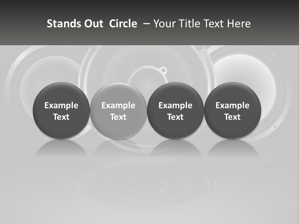 A Group Of Speakers On A Black Background PowerPoint Template