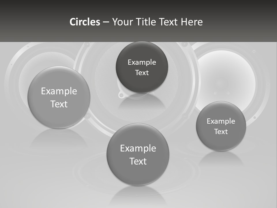 A Group Of Speakers On A Black Background PowerPoint Template