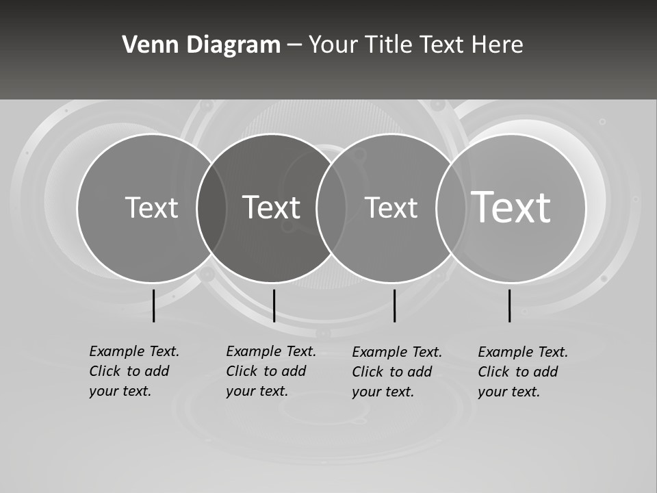 A Group Of Speakers On A Black Background PowerPoint Template