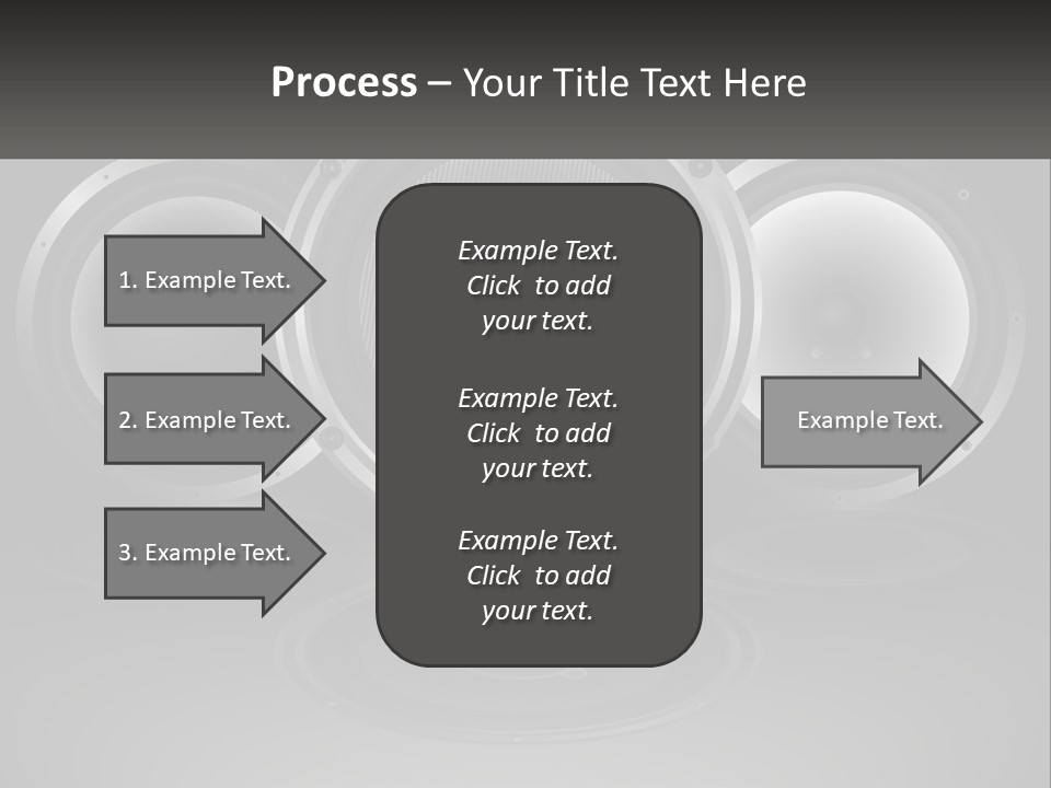 A Group Of Speakers On A Black Background PowerPoint Template