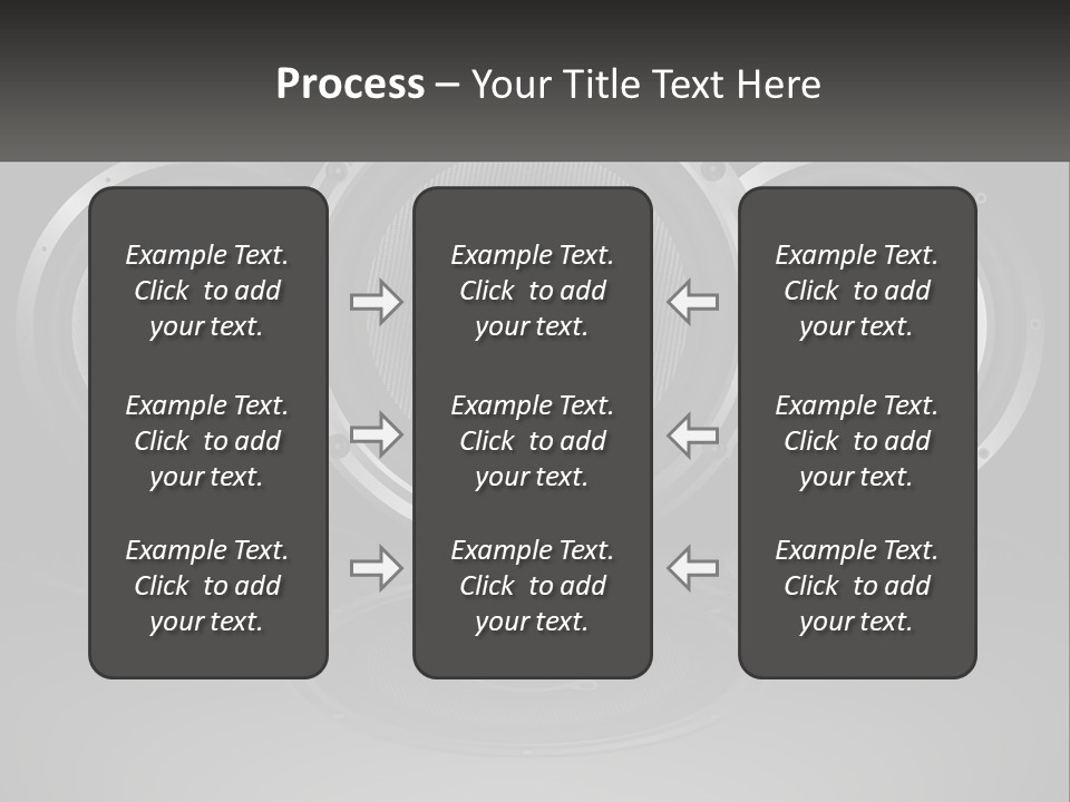 A Group Of Speakers On A Black Background PowerPoint Template
