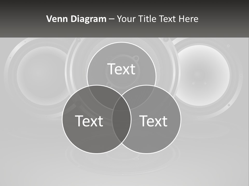 A Group Of Speakers On A Black Background PowerPoint Template