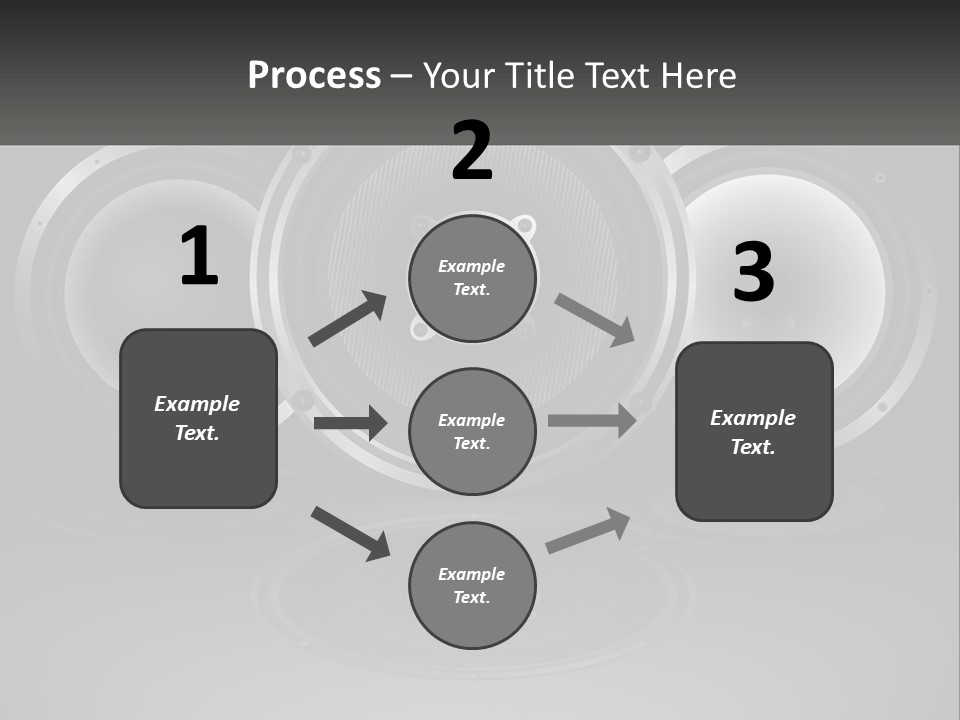A Group Of Speakers On A Black Background PowerPoint Template