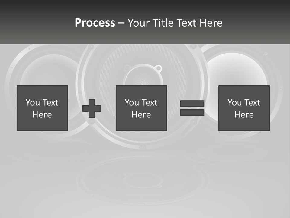 A Group Of Speakers On A Black Background PowerPoint Template