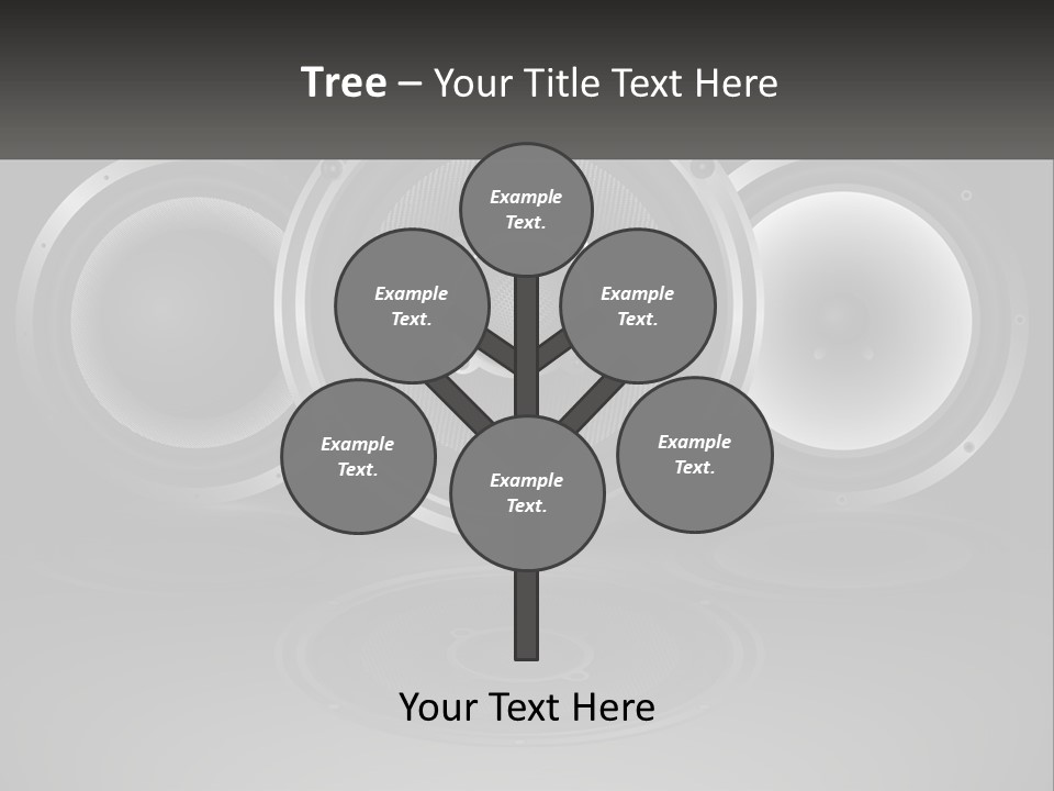 A Group Of Speakers On A Black Background PowerPoint Template