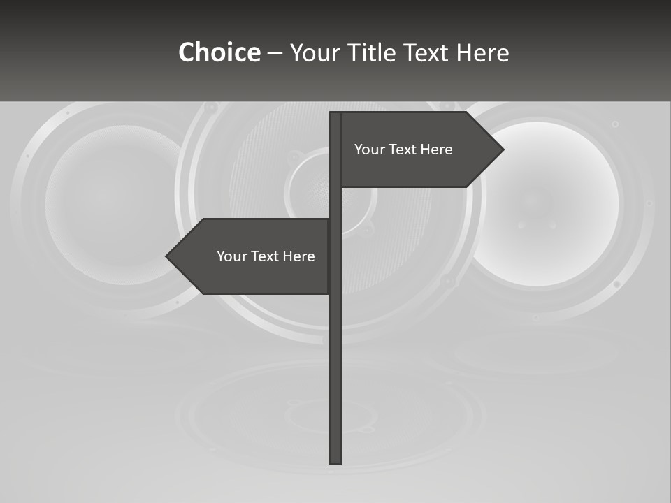 A Group Of Speakers On A Black Background PowerPoint Template