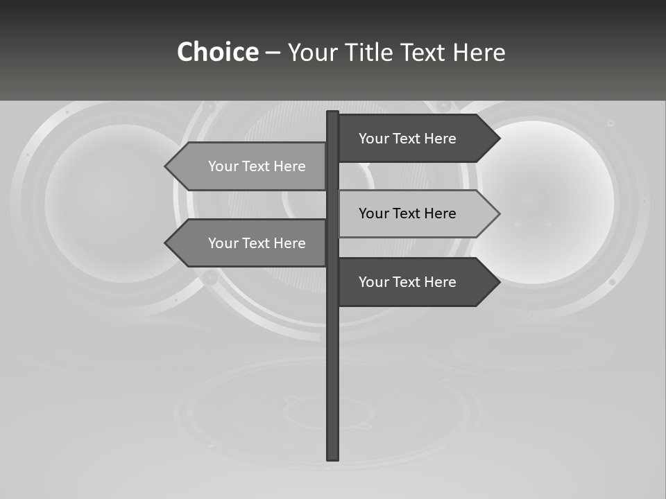 A Group Of Speakers On A Black Background PowerPoint Template