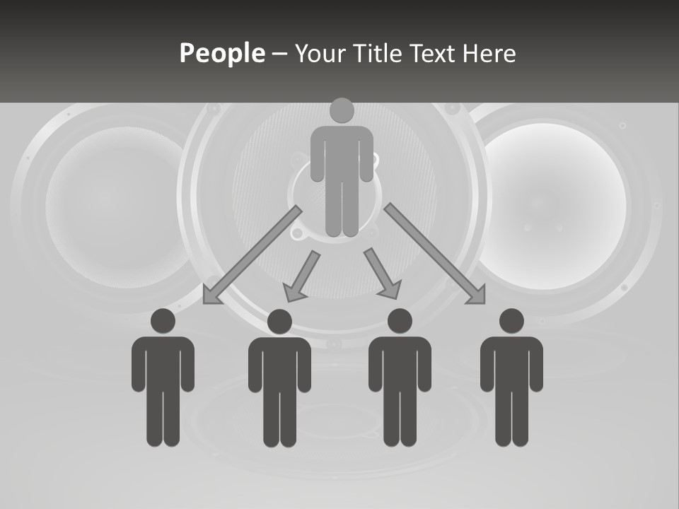 A Group Of Speakers On A Black Background PowerPoint Template