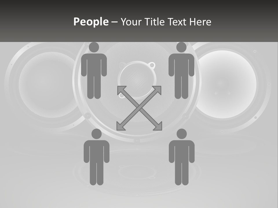 A Group Of Speakers On A Black Background PowerPoint Template