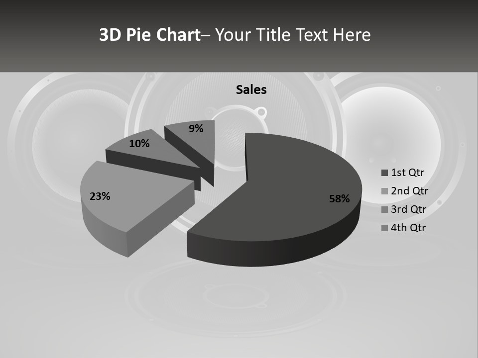 A Group Of Speakers On A Black Background PowerPoint Template