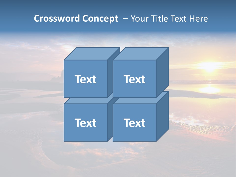 A Beautiful Sunset Over The Ocean With Rocks In The Background PowerPoint Template