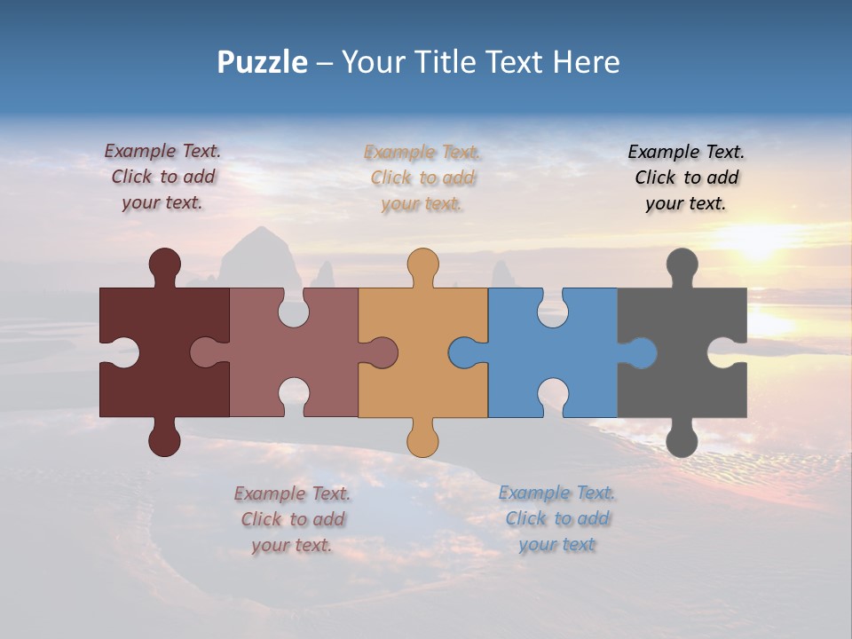 A Beautiful Sunset Over The Ocean With Rocks In The Background PowerPoint Template